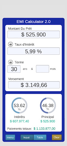 Aperçu de l'application