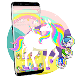 Colorful Cute Rainbow Unicorn Theme icon