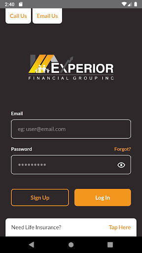 Android application Experior Financial Life Quotes screenshort
