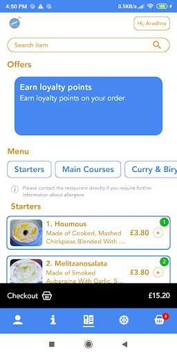 Zorbas Greek Taverna Screen 2