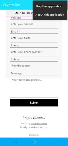 Android application Crypto Tax screenshort