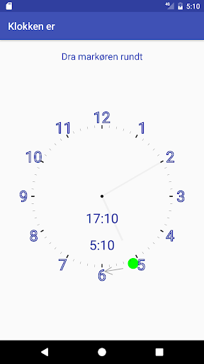 Android application Klokken er screenshort