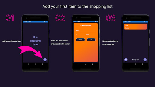 Android application SimpList Shopping screenshort