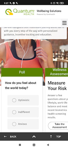 Android application Quantum Health Wellbeing screenshort