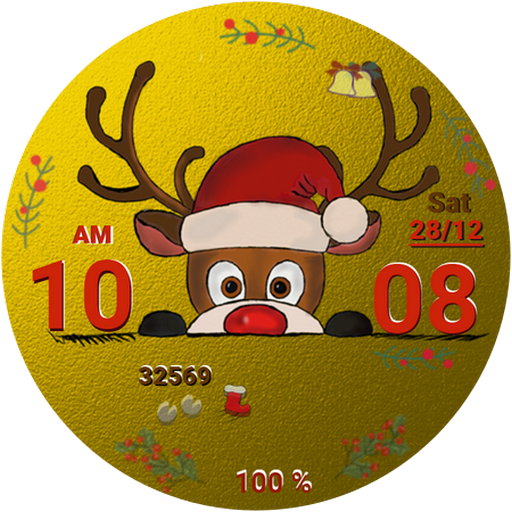 Christmas Deer WF (Gold) - AppWisp.com