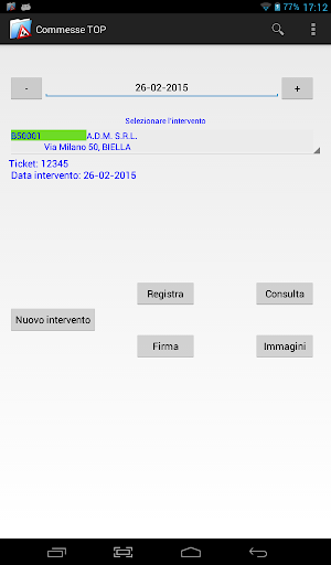 Android application Commesse TOP screenshort