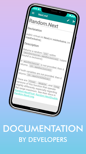 Android application Central Documentation screenshort