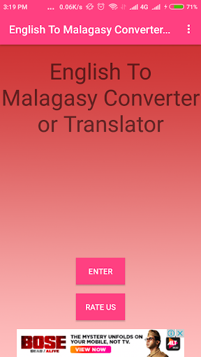 Android application English To Malagasy Converter screenshort
