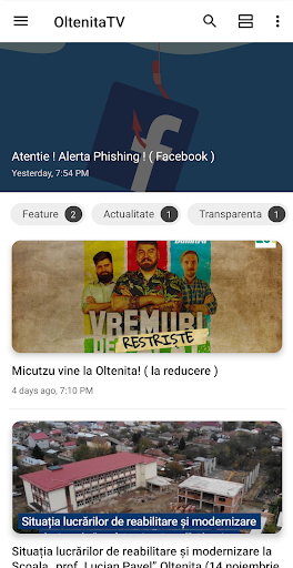 Android application OltenitaTV screenshort