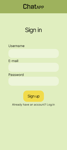 Android application ChatApp screenshort
