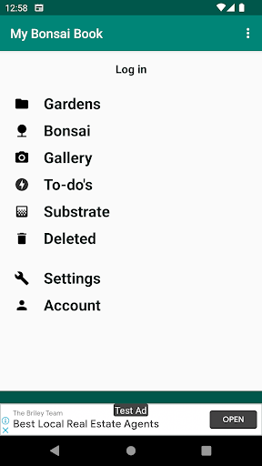 Android application My Bonsai Book screenshort