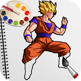 Goku Saiyan Superhero Coloring Games for Kids icon