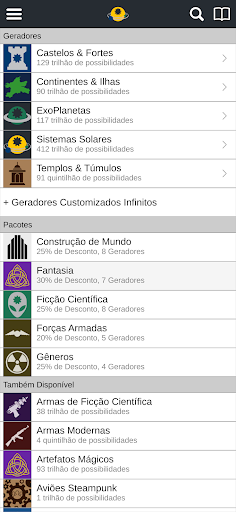 Visualização do aplicativo