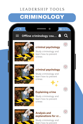Android application Criminology - Offline Course screenshort
