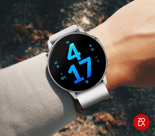 Big Ocean Blue Watch Face screenshot 3