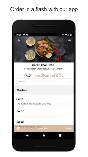 Android application Korat Thai Cafe screenshort