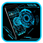 Cover Image of Unduh Technology Neon Blue 1.1.10 APK