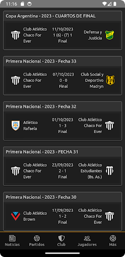Club Atlético Chaco For Ever Screen 2