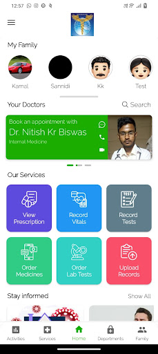 Android application NKG HEALTH CARE screenshort