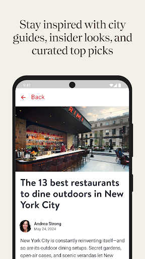Screenshot of OpenTable