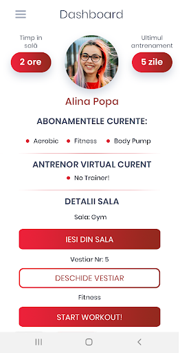 Android application FitSolution screenshort