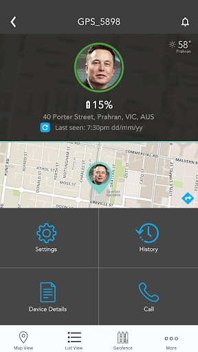 NutTAG GPS Screen 2