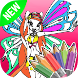 Color book for Winx Girls icon