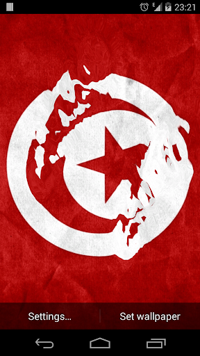 Android application Flag of Tunisia Live Wallpaper screenshort
