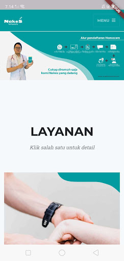 Android application Faskes Homecare screenshort
