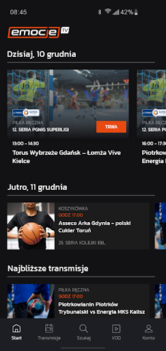 Android application Emocje.TV screenshort