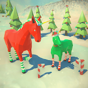Unicorn Christmas Simulator Family Happy New Year