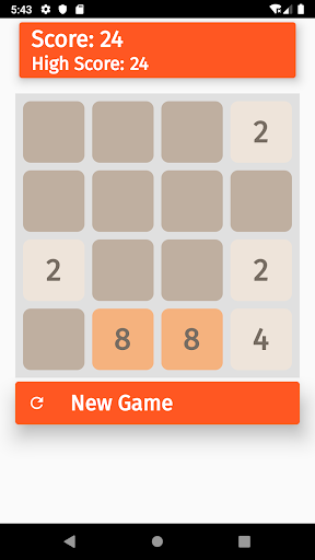 2048 Puzzle Game Screen 2