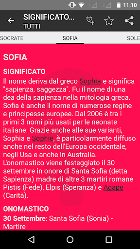Significato dei Nomi - Nomix Screen 2