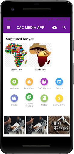 Android application CAC MEDIA APP screenshort