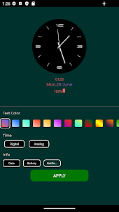 Clock Lock App Screen