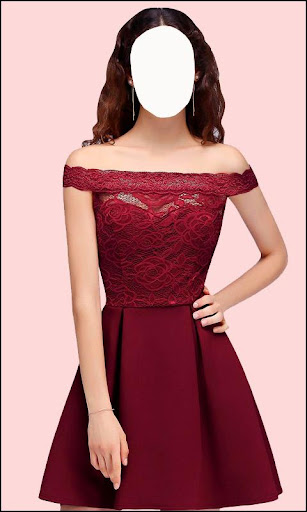 Women Off Neck Dress PhotoSuit Screen 3