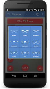 Captura de tela do Pupil Distance PD Meter Pro