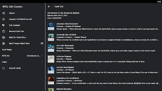 MTG Life Counter Fixed Flashing Ads APK screenshots 20