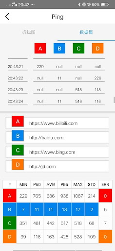 URL Ping Screen 2