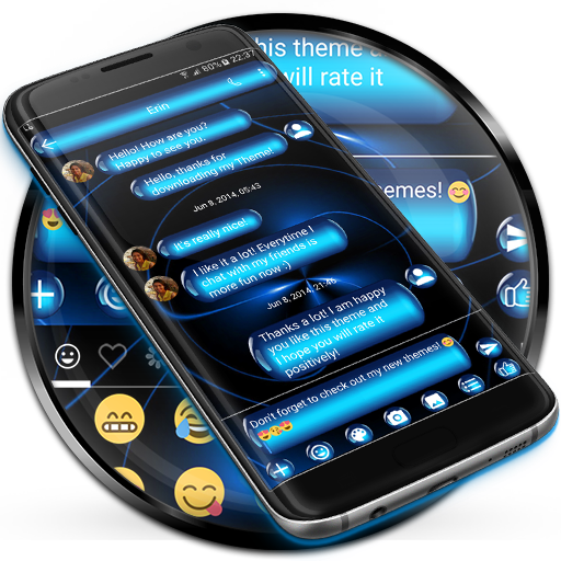 SMS Messages SpheresBlue Theme  Icon
