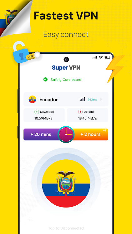 Ecuador VPN: Get Ecuador IP - New - (Android)