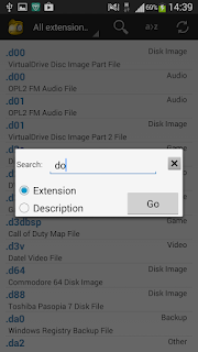 File Extensions list screenshot 3