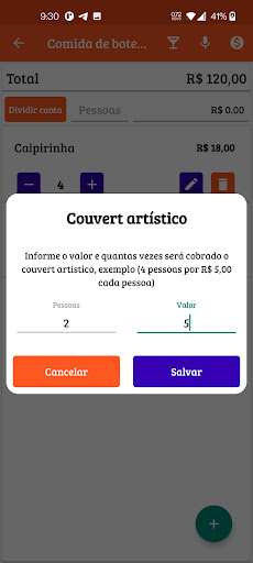 Minha comanda Screen 3
