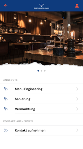 Gastronomie.Coach Screen 2