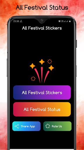 Android application Festival Stickers for whatsapp screenshort