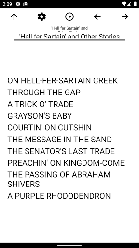 Android application Book, 'Hell fer Sartain' and O screenshort