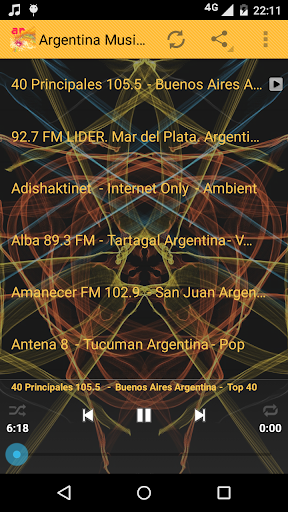 Android application Argentina Radio Music Online screenshort