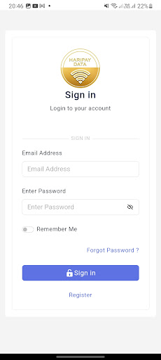 HARIPAY DATA APP Screen 3
