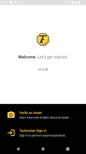 Android application Turnkey Asset Management (SA) screenshort