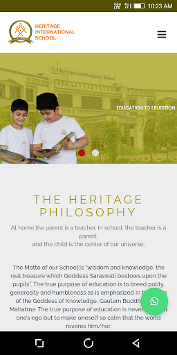Android application Heritage International School screenshort